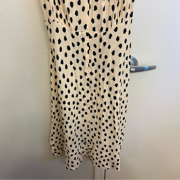 Kate Spade Take a Walk on the Wild Side Halter Dress Size 6 Cream/Black Midi - Picture 11 of 13